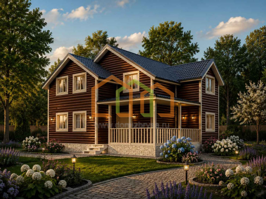 Коттедж из бруса 9х10